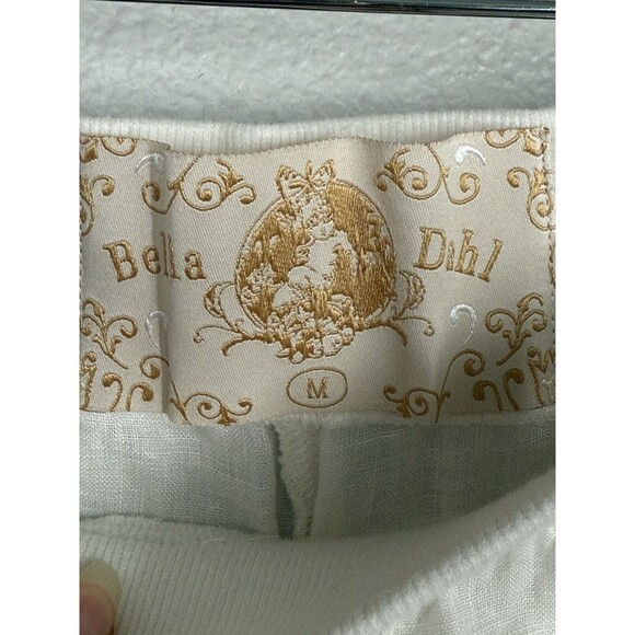Bella Dahl Cream Lightweight Linen Relaxed Drawstring Pants Size M Comfort Waist - Picture 4 of 10